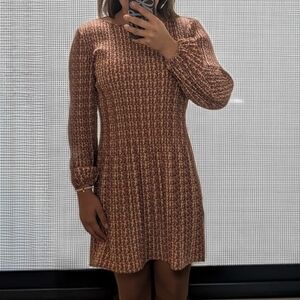 Pink floral print Maje pleated dress